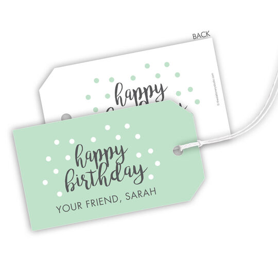 Birthday Confetti Hanging Gift Tags